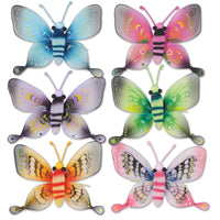 5 Inch- Majestic Butterfly Party Decoration - Bulk/12 Butterflys