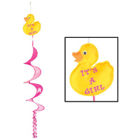 Just Duckie It's A Girl Wind-Spinner - Bulk/12 Wind-Spinners