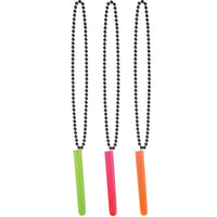 New Year's Eve Bead Necklaces with NeonTest Tube Shot - Bulk 12 Pack