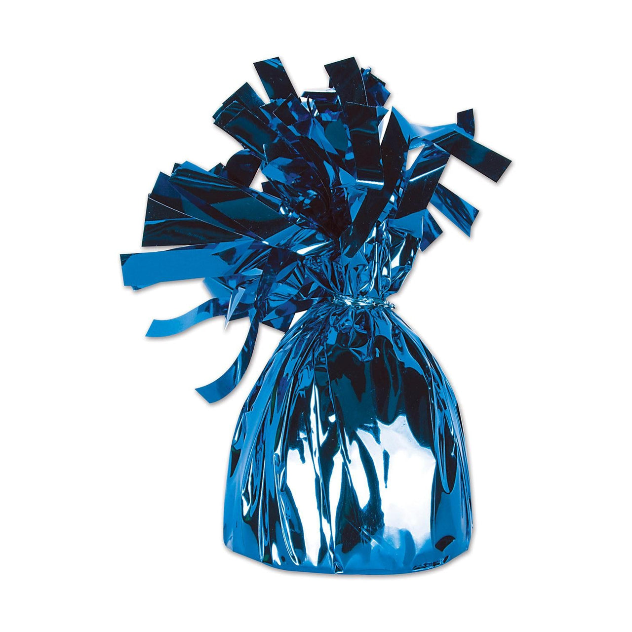 Metallic Wrapped Balloon Weight blue - Bulk 12 Pack