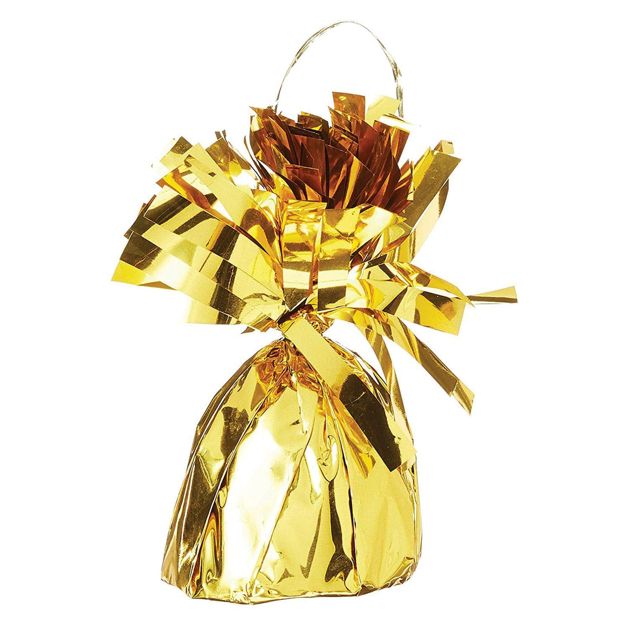 Metallic Wrapped Balloon Weight gold - Bulk 12 Pack