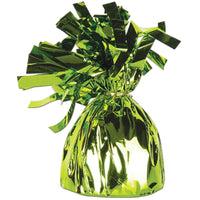Metallic Wrapped Balloon Weight Light green - Bulk 12 Pack