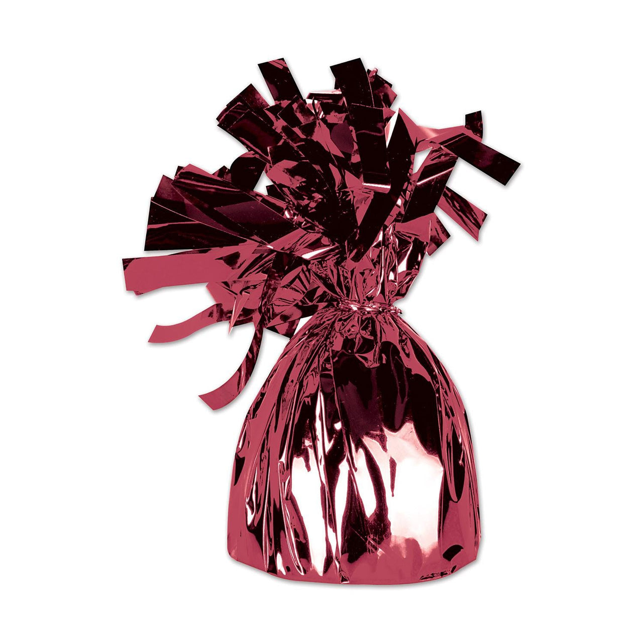 Metallic Wrapped Balloon Weight maroon - Bulk 12 Pack
