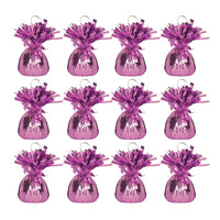 Bulk Metallic Wrapped Balloon Weight pink (Case of 12) by Beistle
