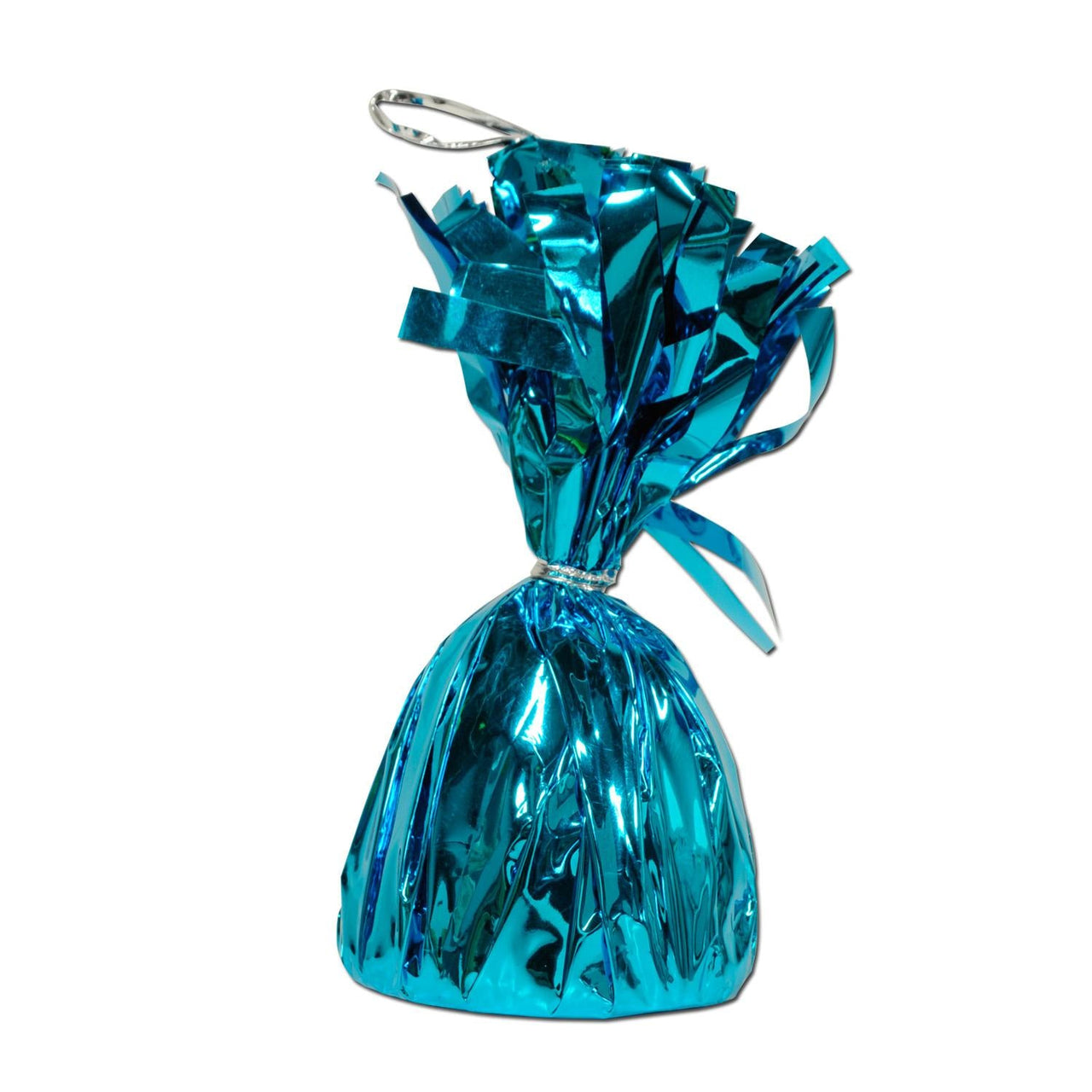 Metallic Wrapped Balloon Weight turquoise - Bulk 12 Pack