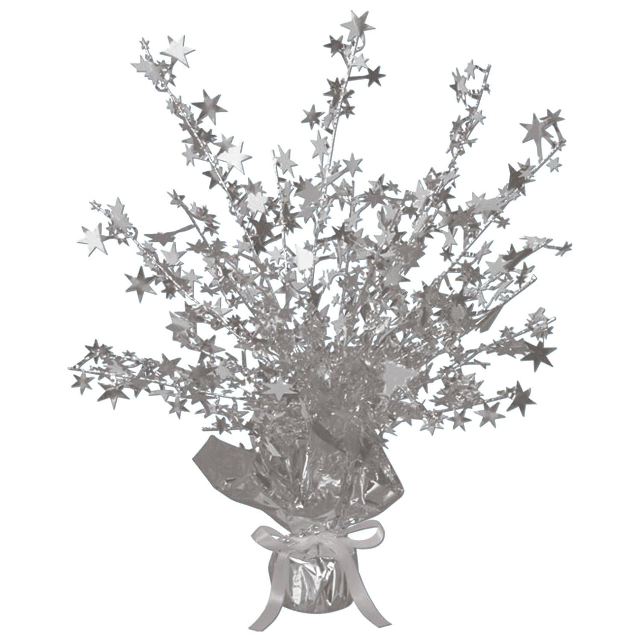 Star Graduation Party Centerpiece - silver - Bulk 12 Pack