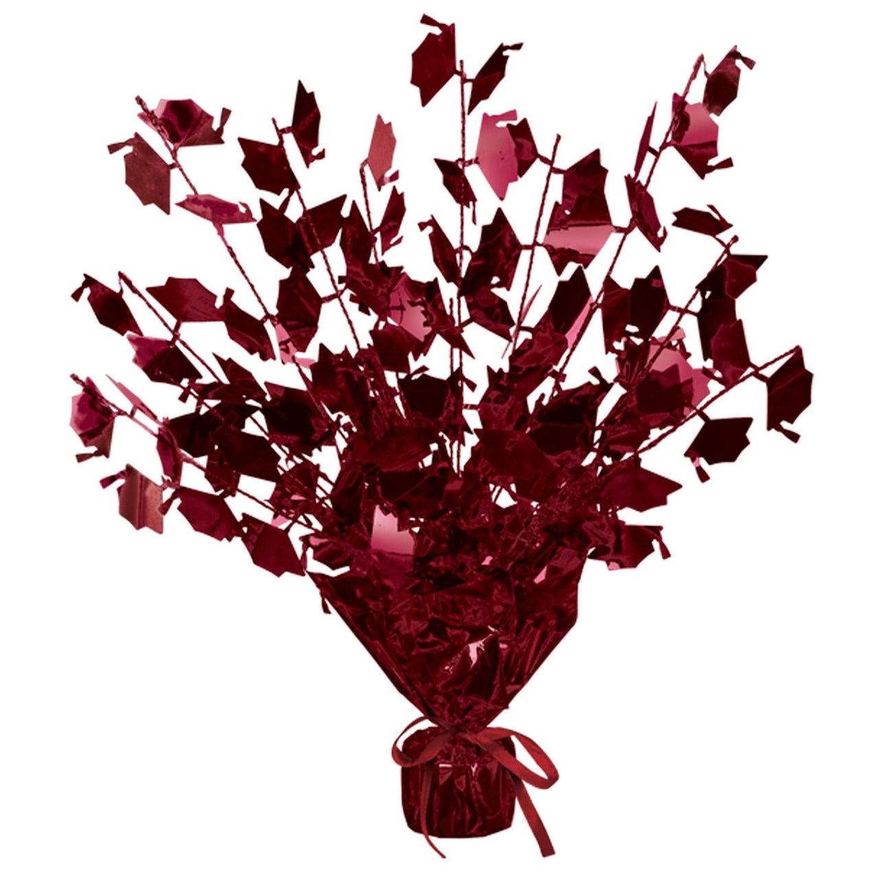 Graduation Party Centerpiece - maroon - Bulk 12 Pack