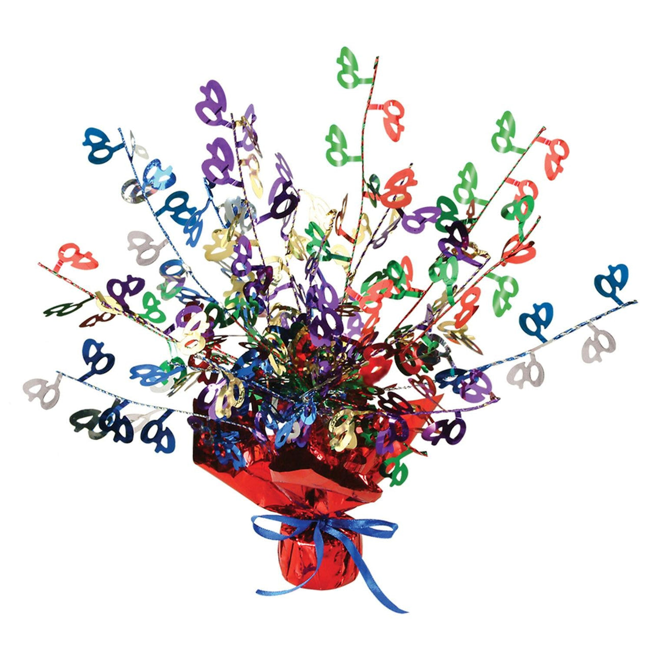 40th Birthday Party Centerpiece - multi-color - Bulk 12 Pack