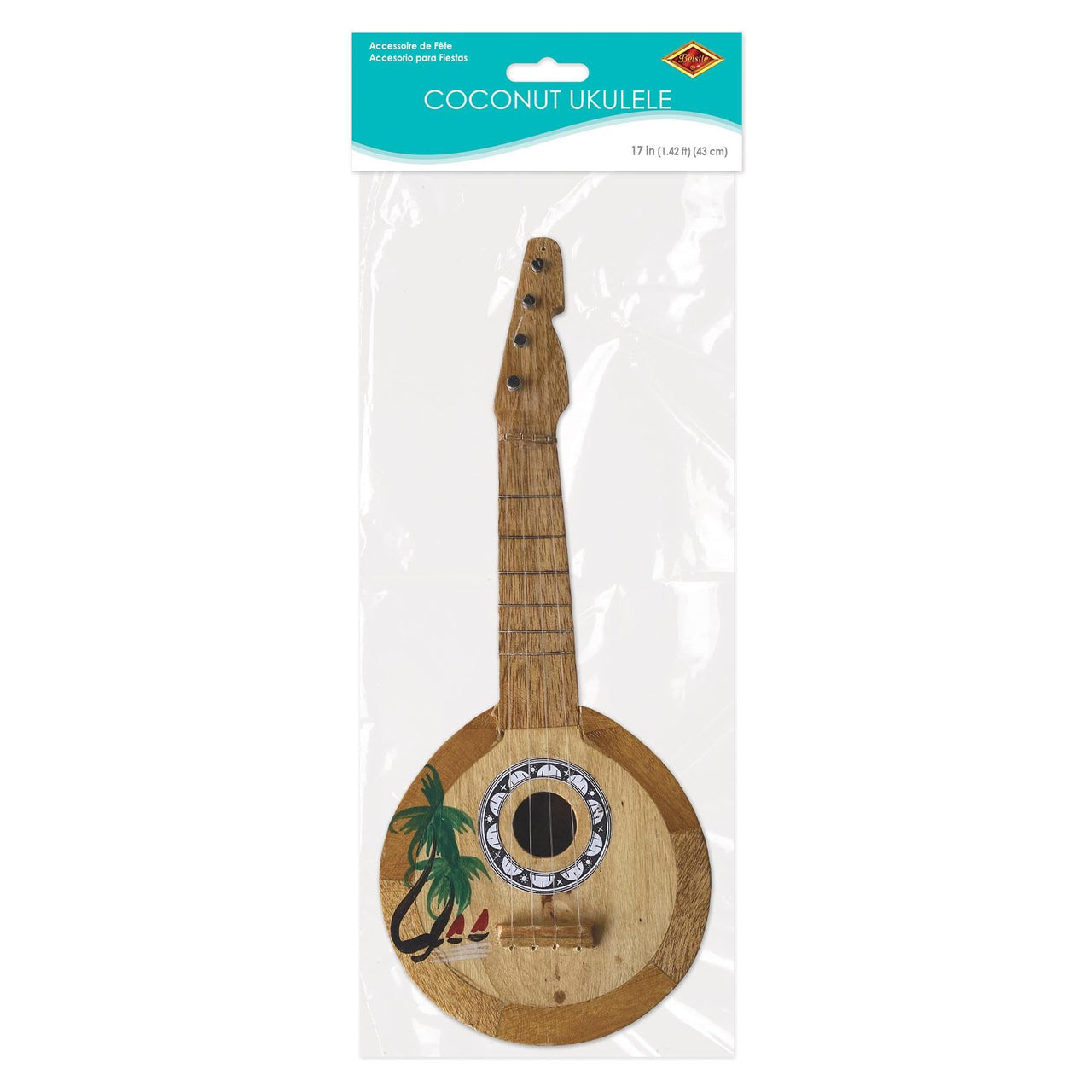 Bulk Luau Party Coconut Ukulele (Case of 6) by Beistle
