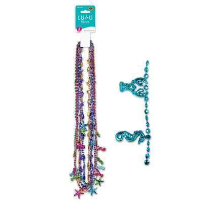 Luau Bead Necklaces - Bulk 72 Pack