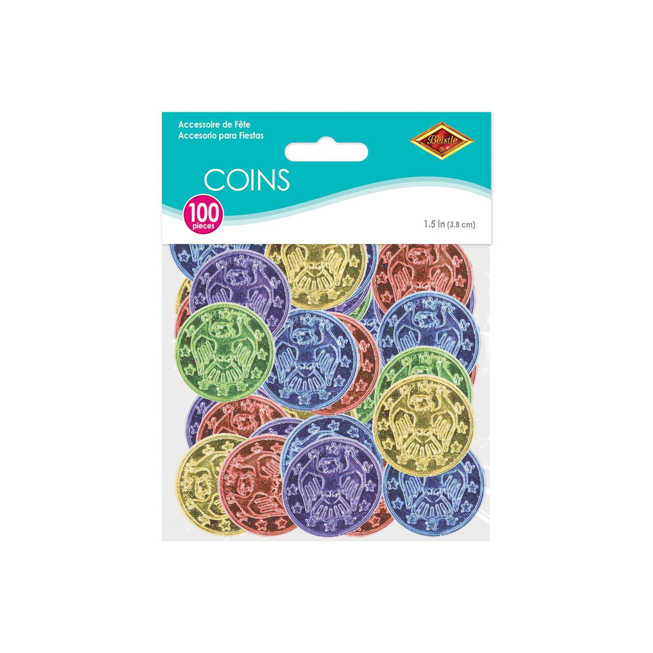 Pirate Party Supplies - Plastic Coins - assorted colors