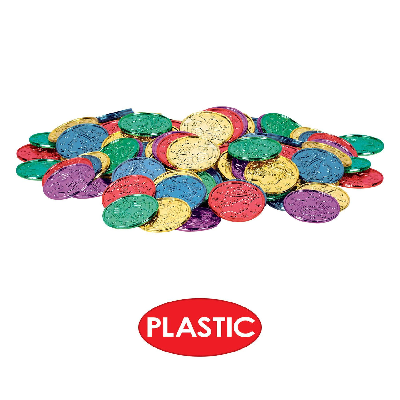 Pirate Party Supplies - Plastic Coins - assorted colors