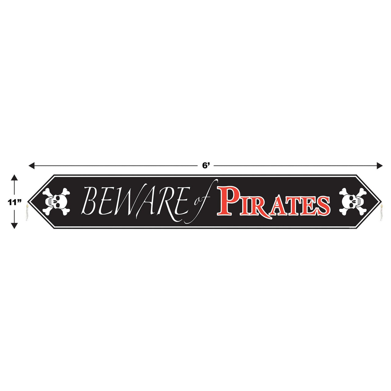 Pirate Party Supplies - Beware of Pirates Table Runner