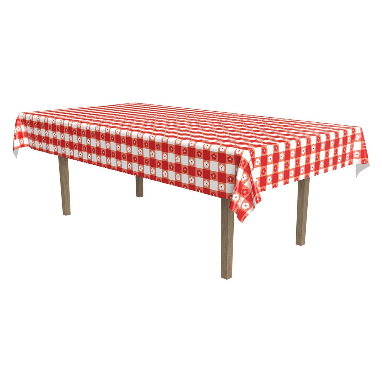 Gingham Party Tablecover - Bulk 12 Pack