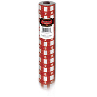 Gingham Party Table Roll - red - plastic