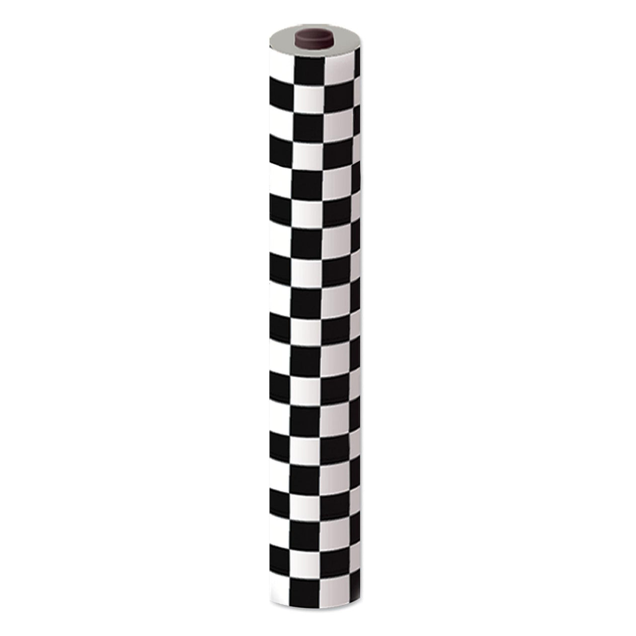 Black & White Plastic Checkered Party Table Roll