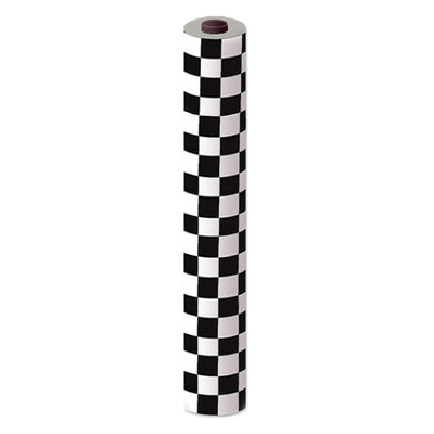 Black & White Plastic Checkered Party Table Roll