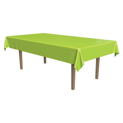 Plastic Rectangular Party Tablecover - lime green - Bulk 12 Pack