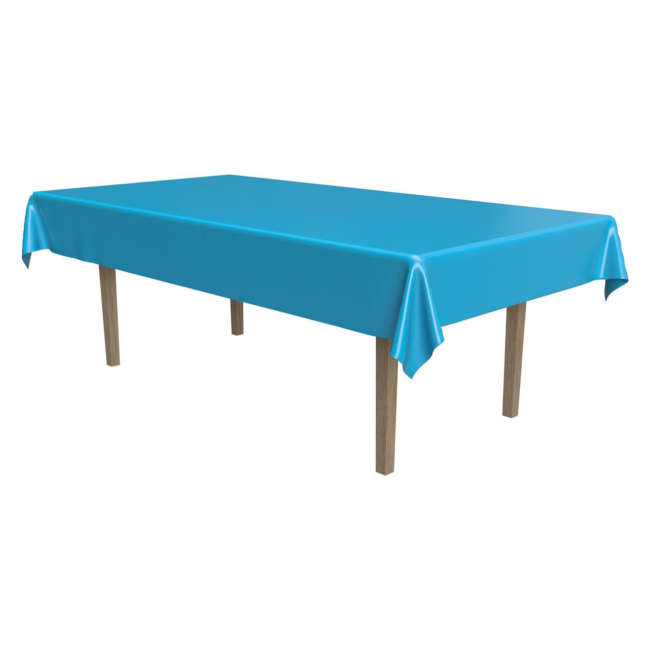 Plastic Rectangular Party Tablecover - turquoise - Bulk 12 Pack