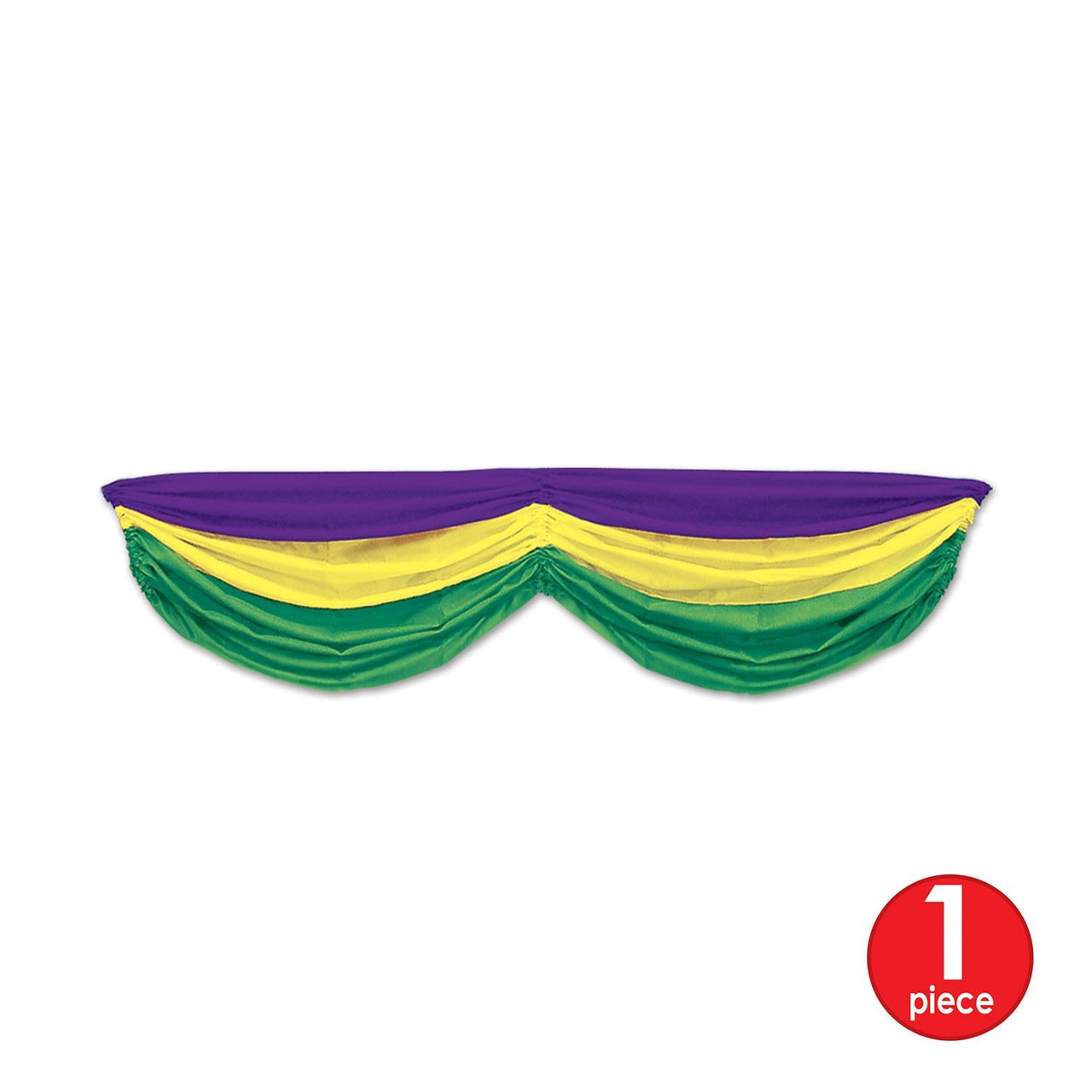 Mardi Gras Fabric Bunting (Case of 6)