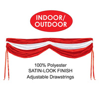 Red & White Fabric Bunting