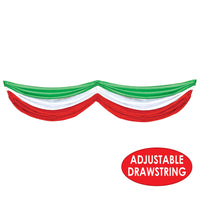 Red, White & Green Fabric Bunting 