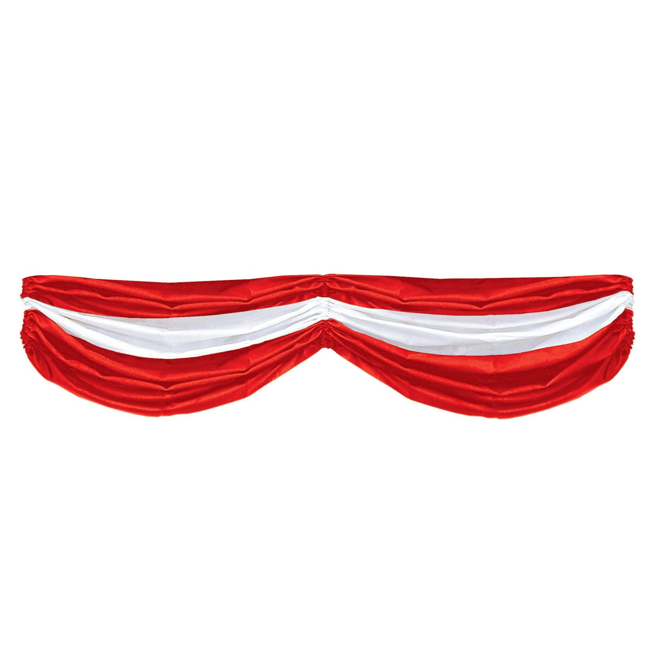 Red/White Party Fabric Bunting - Bulk 6 Pack