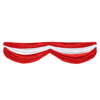 Red/White Party Fabric Bunting - Bulk 6 Pack
