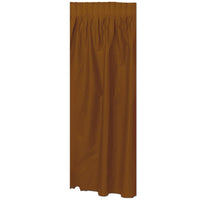 Plastic Party Table Skirt - chocolate brown - self-adhesive - Bulk 6 Pack