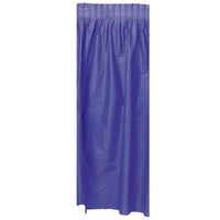 Plastic Party Table Skirt - purple - self-adhesive - Bulk 6 Pack