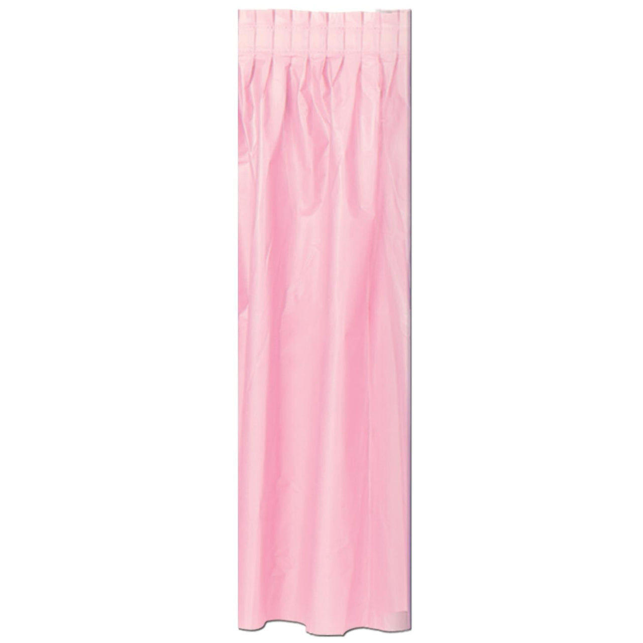 Plastic Party Table Skirt - pink - self-adhesive - Bulk 6 Pack