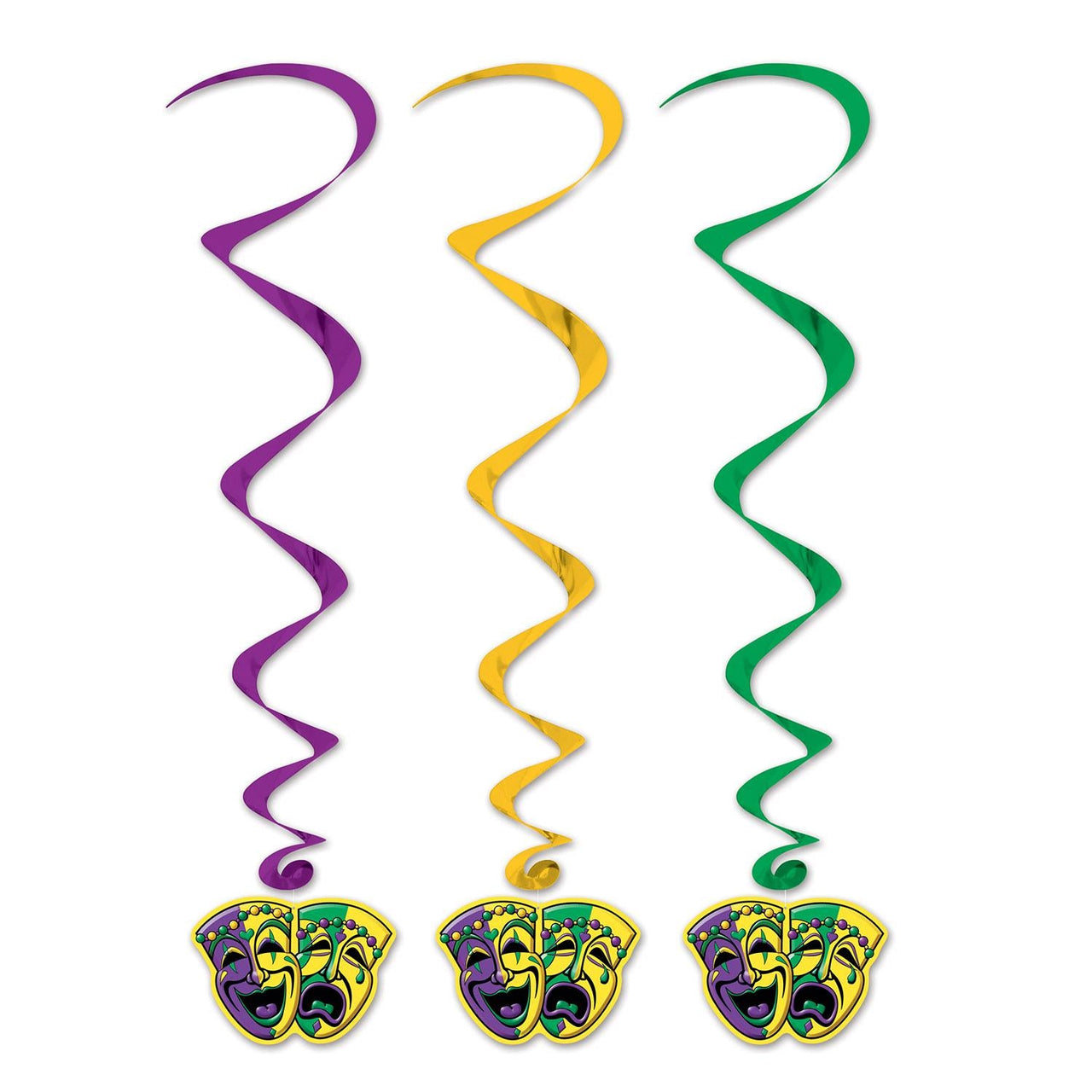 3 ft. Mardi Gras Whirls - Bulk/30 Whirls