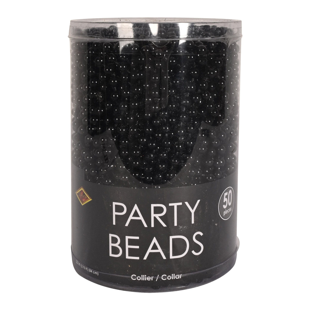 300 Pack Bulk Black Party Beads 7mm x 33 inch