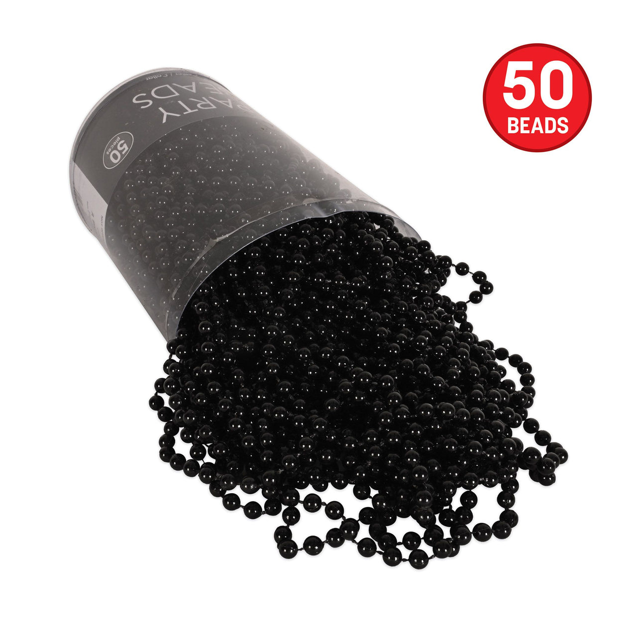 300 Pack Bulk Black Party Beads 7mm x 33 inch