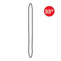 300 Pack Bulk Black Party Beads 7mm x 33 inch