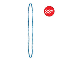 300 Pack Bulk Blue Party Beads 7mm x 33 inch Round Necklace