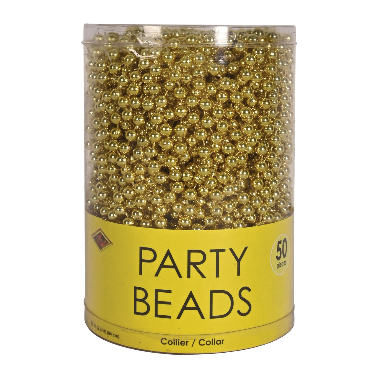 300 Pack Bulk Gold Party Beads 7mm x 33 inch