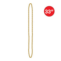 300 Pack Bulk Gold Party Beads 7mm x 33 inch