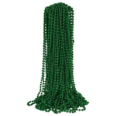 Green Round Party Beads - 7mm x 33" (50/Pkg)