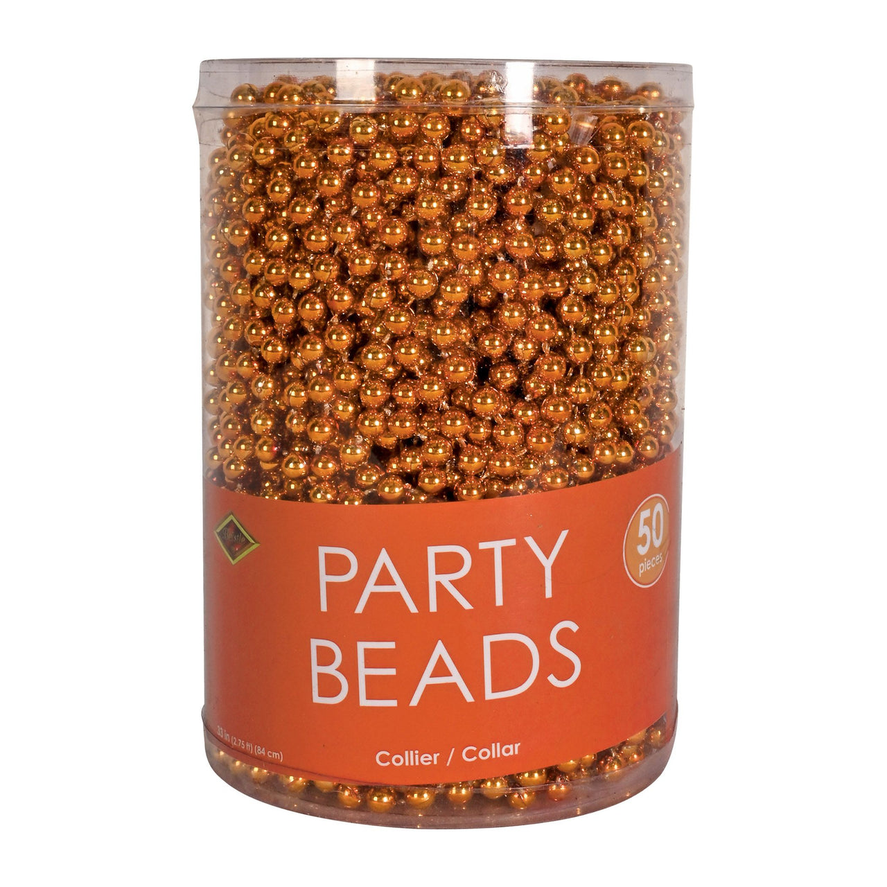 300 Pack Bulk Orange Round Party Beads 7mm x 33 inch