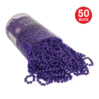 300 Pack Bulk Purple Round Party Beads 7mm x 33 inch