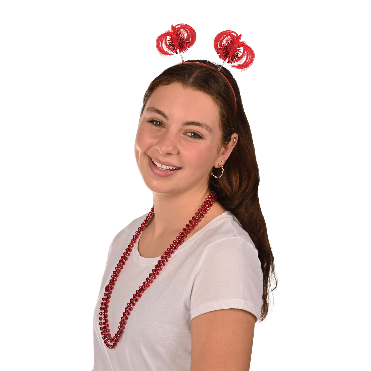 300 Pack Bulk Red Round Party Beads 7mm x 33 inch