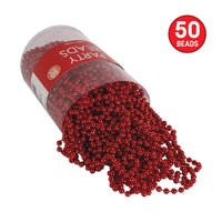 300 Pack Bulk Red Round Party Beads 7mm x 33 inch