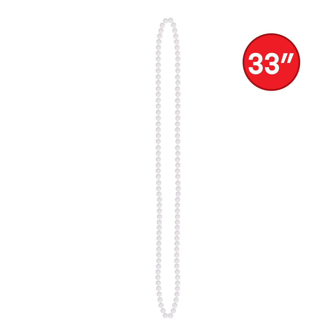 300 Pack Bulk White Party Beads 7mm x 33 inch