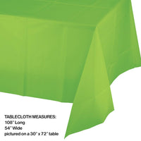 Fresh Lime Plastic Tablecover 54