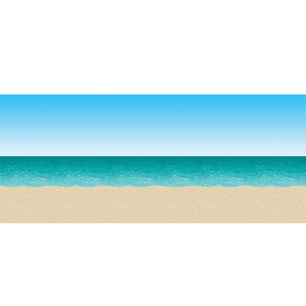 Luau Party Supplies - Blue Sky & Ocean Backdrop