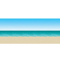 Luau Party Supplies - Blue Sky & Ocean Backdrop