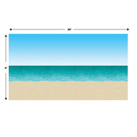 Luau Party Supplies - Blue Sky & Ocean Backdrop