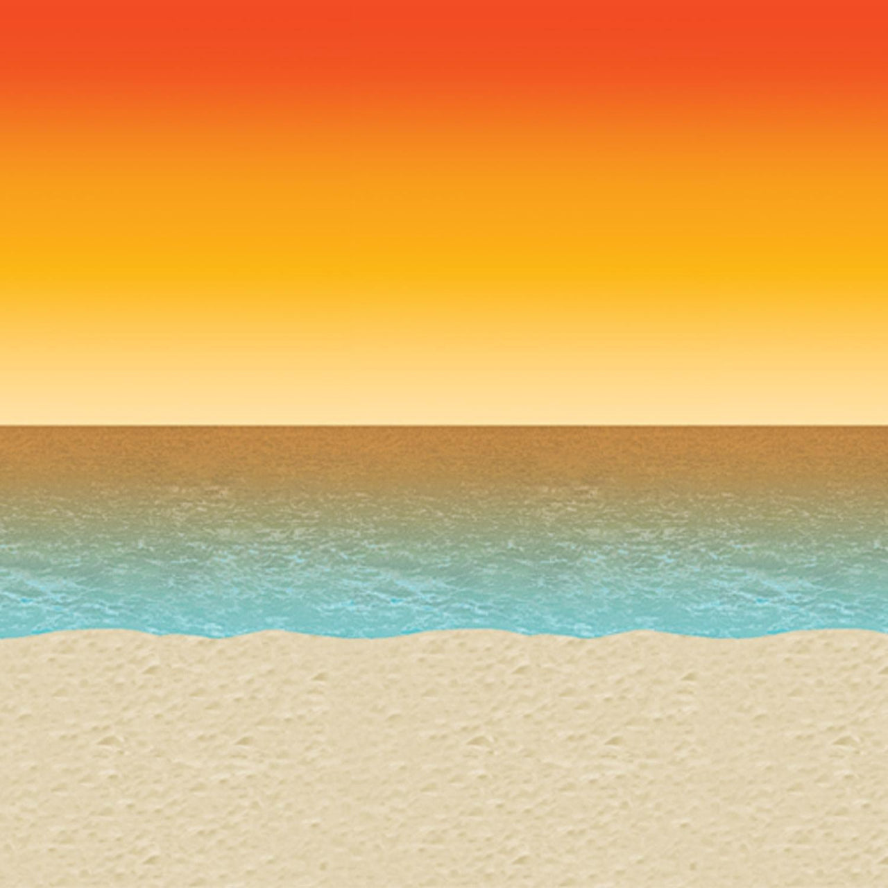 Luau Sunset Backdrop - Bulk 6 Pack