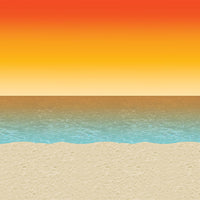 Luau Sunset Backdrop - Bulk 6 Pack